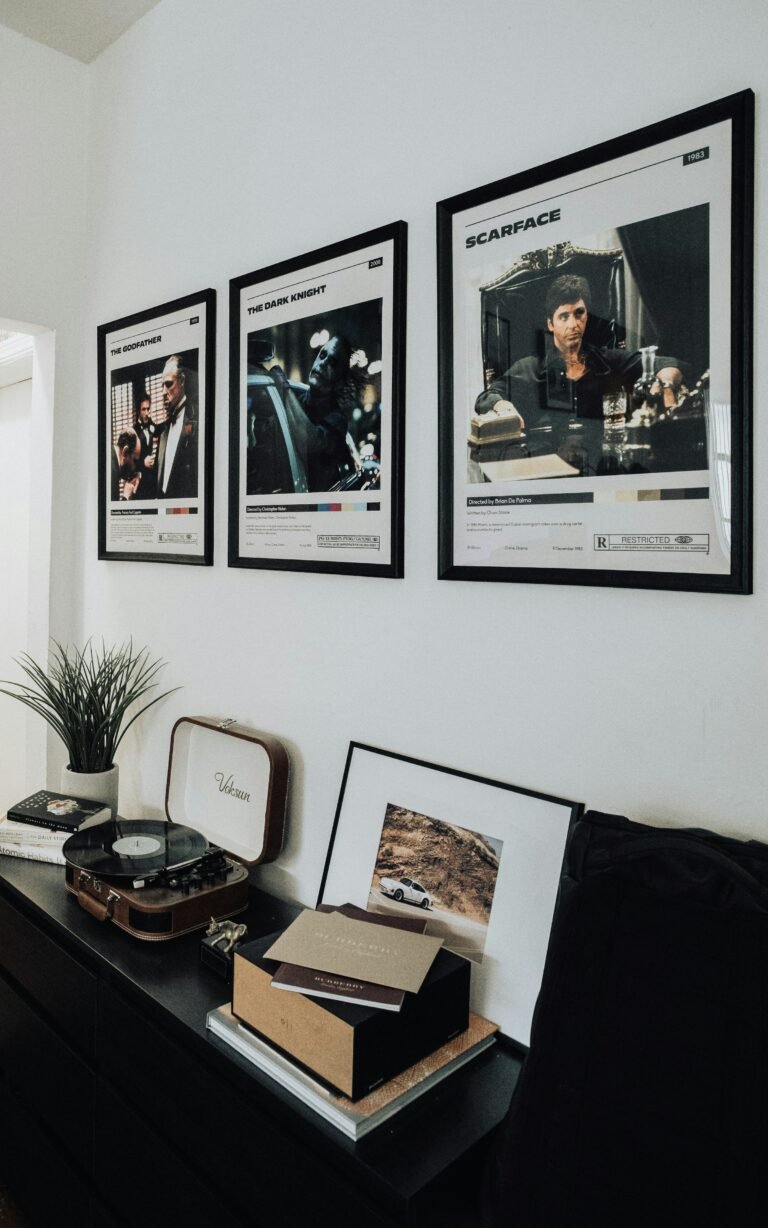 Black 18x24 poster frame look on a white wall