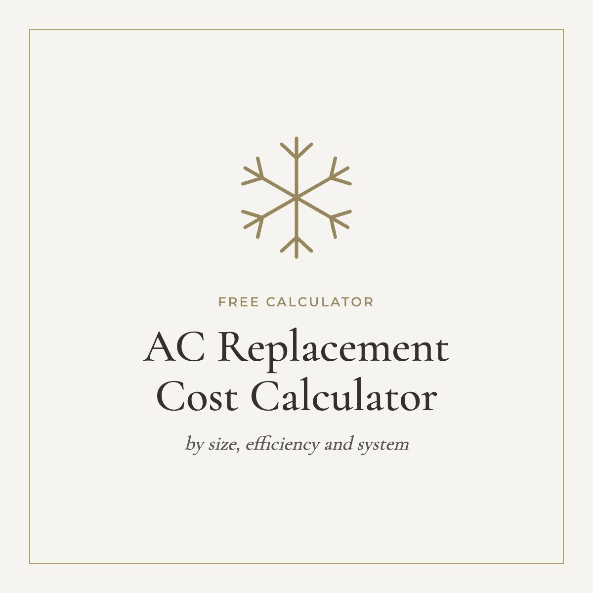 AC replacement cost calculator