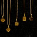 Btysun initial necklace review: letter pendant necklaces on fine chains against a dark background