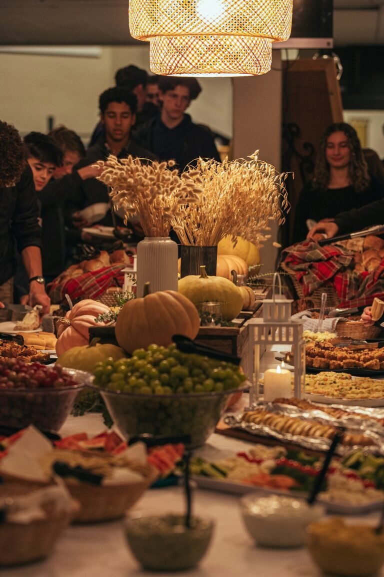 Host Thanksgiving on a budget with a festive table full of food