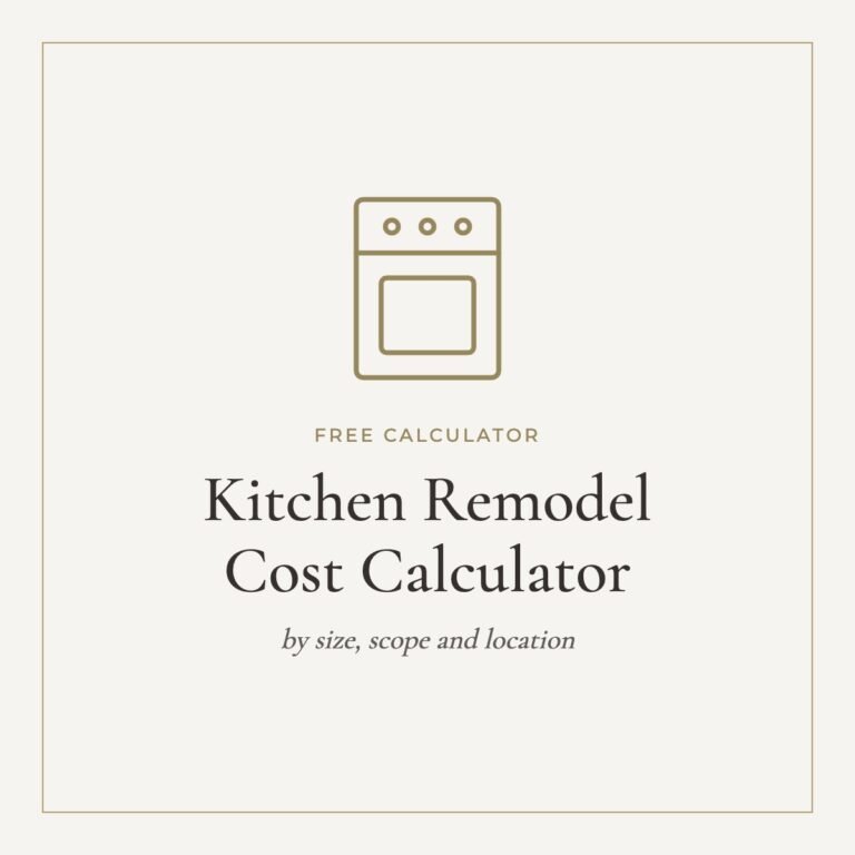 Kitchen remodel cost calculator