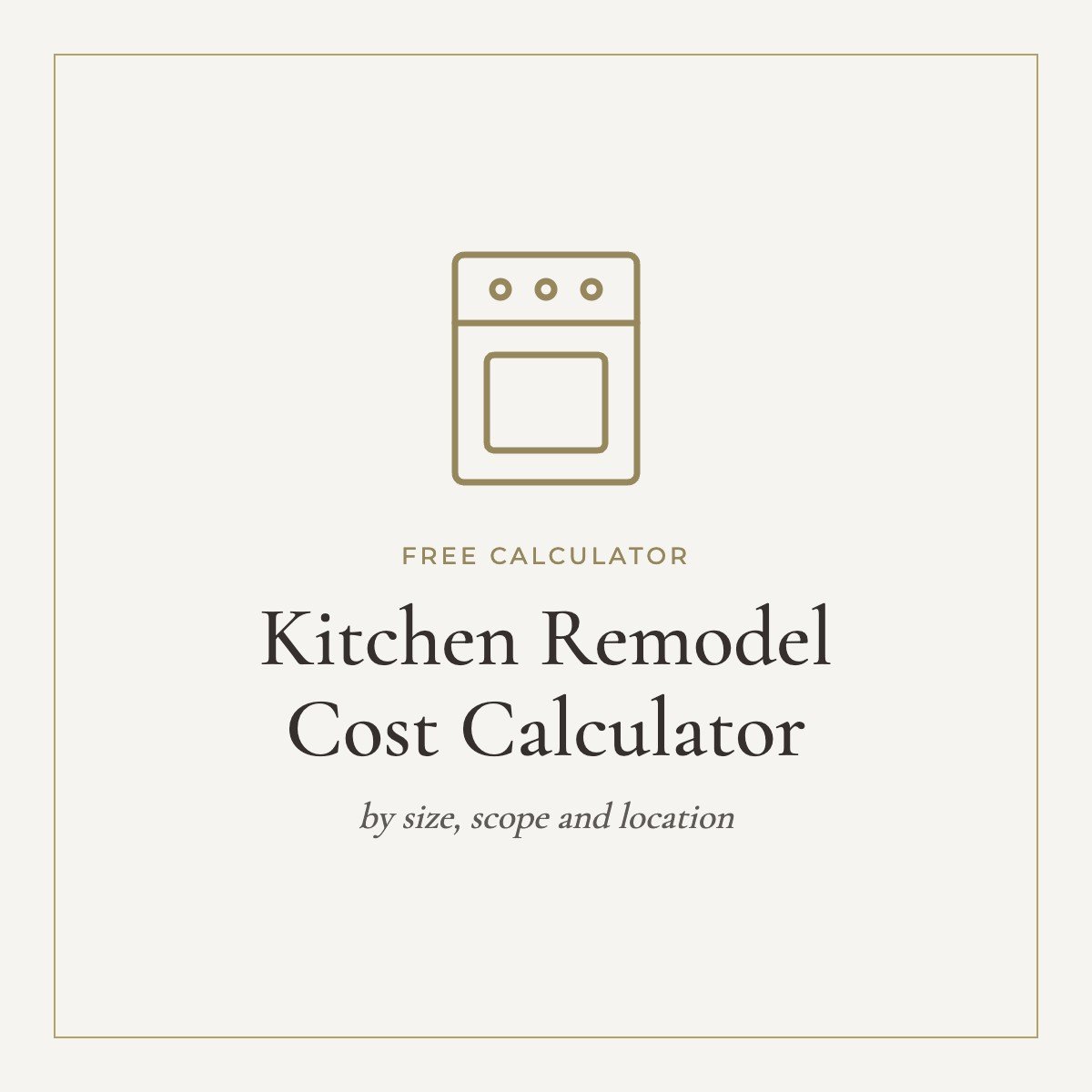 Kitchen remodel cost calculator
