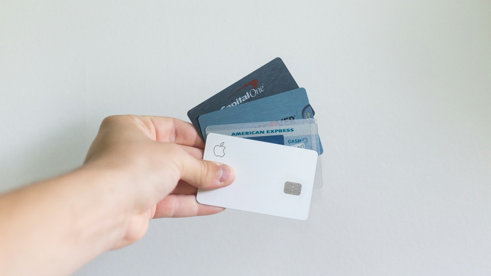 Payment card on a surface