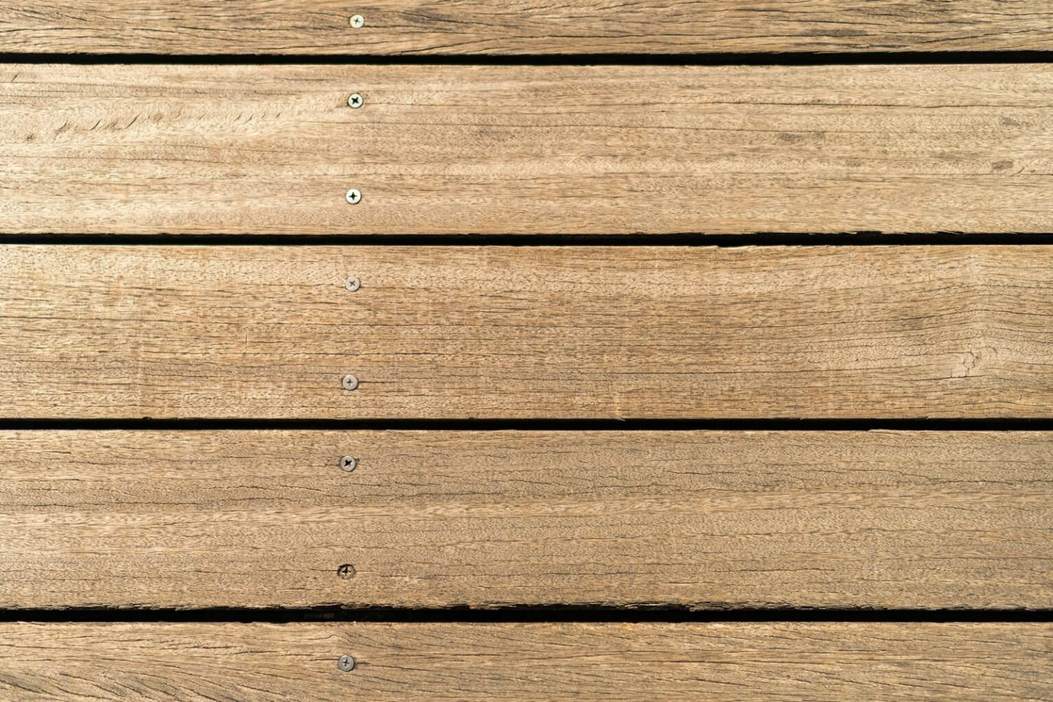 Close-up of deck boards