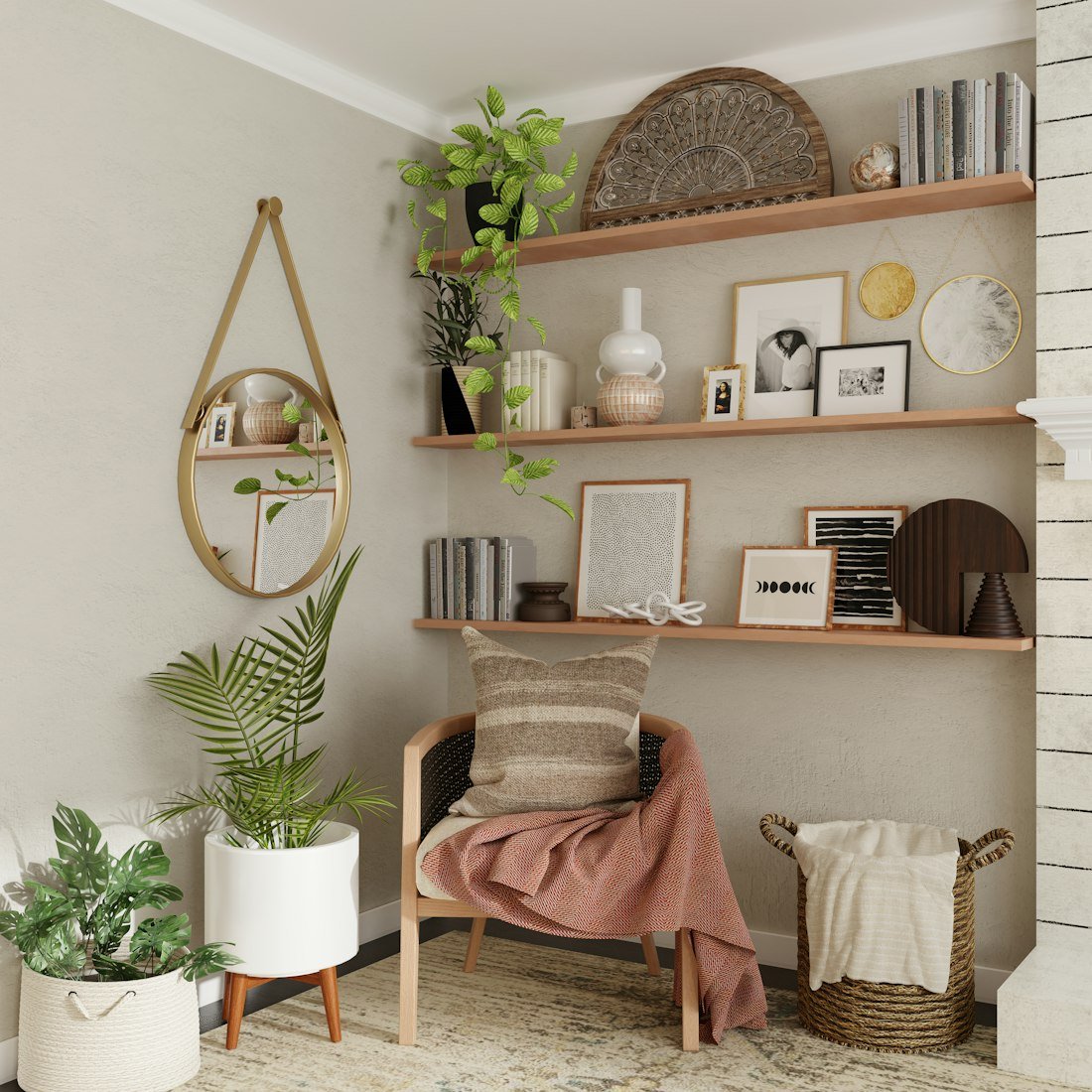 Styled bookshelf