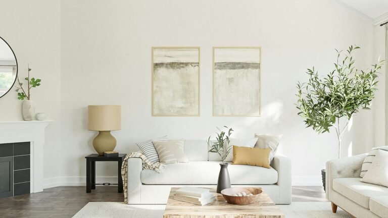 Bright neutral living room